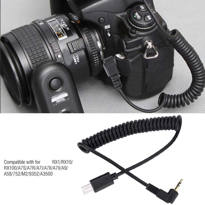 RM-VPR1 3.5mm/2.5mm S2 Shutter Release Cable for Sony RX1/RX10/RX100/A7S/A7R/A7/A7II/A7III/A9/A58/77M2/99M2/A3500/A5000/A5100 A60000