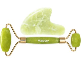 Happy Natural Products Facial Roller & Gua Sha Kit - Jade
