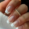 BABALAL Press On Nails Medium - White French Tip Nails,