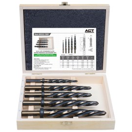 Accusize Industrial Tools 5 Pc H.S.S. Standard Spiral Flute Super Premium Car Reamer Set, 3/8", 1/2", 9/16'', 5/8", 3/4", to Fit 3/8'' or 1/2'' Shank Chuck