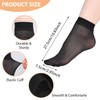 Tyqour 10 Pairs Black Womens Ankle Socks, Pop Socks, Sheer