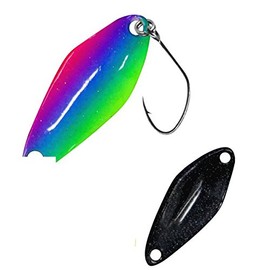 FTM Spoon Tremo 2.9 cm - Trout Blinker for Ultra Light Fishing for Trout, Trout Bait for Spin Fishing, Spinner Bait, Blinker, Colour: Green/Blue/Chartreuse/Black, Weight: 0.9 g