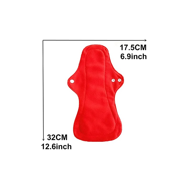 Juego de 6 almohadillas para orejas menstruales reutilizables e impermeables,