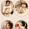 39 cm Plush Toy Snow Leopard, Lifelike Lion Tiger Leopard