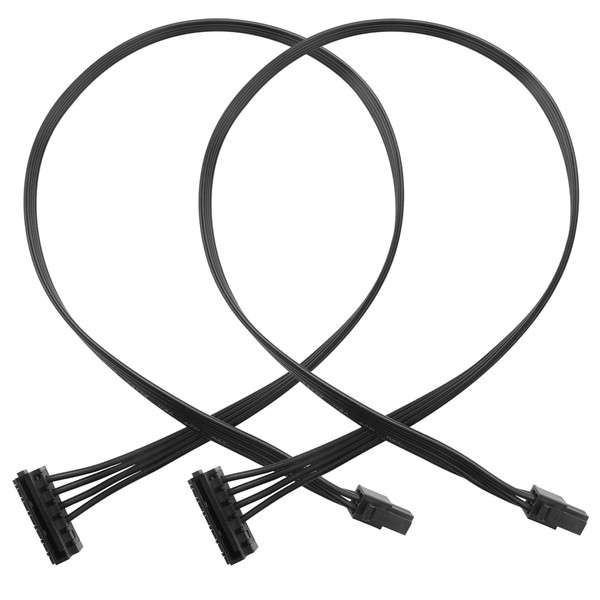 ELFJMZP ATX mini 4PIN to Dual SATA 15 PIN Adapter