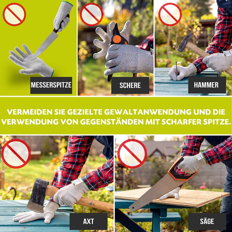 Twinzee® Cut Resistant Gloves, Extra Powerful, Level 5 Protection, Food