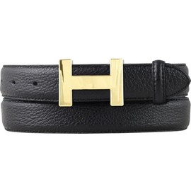 BELTINGER Hailey Women's Belt Made of Textured Leather, 3 cm, Slim Leather Belt for Women, 30 mm, Shiny Gold, Black, Gold