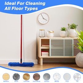 Microfiber Mop Refills, Compatible with O-Cedar Dual-Action Flip Mop, Replacement Mop Heads for Dry/Wet Use, Washable& Reusable for All Floor Cleaning(Pack of 6)