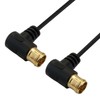 Horik AC50-787BB Ultra-thin Antenna Cable, S-2.5C-FB Coaxial, 16.4 ft (5 m), 4K 8K Broadcasting (3224MHz)/BS/CS/Terrestrial Digit/CATV Compatible), Black, Double-Sided L-Shaped Plug Type Connector