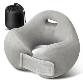 Neck Pillow for Airplanes,Portable Adjustable Travel Pillow with 360° Support,Memory Foam Airplane Pillow with Storage Bag,Removable Cover Neck Pillow,for Travelling,Sleeping,Car, Airplane,Home Use