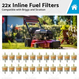 MAX COOL 22PCS Inline Fuel Filters Suitable for Briggs and Stratton 691035 493629 16hp-24hp