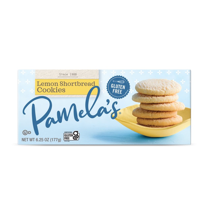 Pamela's Products Lemon Shortbread Gluten Free Cookies,6.25 Ounce (Pack of