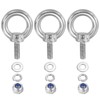 PATIKIL M4 x 10 mm Lifting Shoulder Eye Bolt, 3