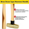 WEDO 32oz Brass Hammer,Solid Brass Mallet Hammer with Wooden Handle,Double