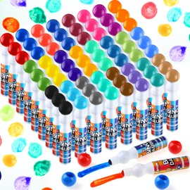 Crtiin 72 Pack Bingo Daubers Bulk Assorted Colors Set of 0.5oz Dot Markers Bingo Supplies in 24 Colors Dot Paint Markers Set for Art and Crafts Painting Supplies Drawing Coloring