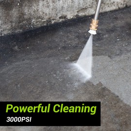 Upgraded 3000PSI Pressure Washer, 2.5GPM Portable Electric Power Washer with 360° Spinner Wheels, 4 Quick Connect Nozzles Foam Cannon for Car/Patio/Deck/Home Cleaning