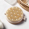 Round Wooden Body Brush, Massage Brush for Exfoliating, Body Scrubber,