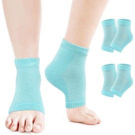 Migliore Wear Cracked Heel Socks, Foot Moisturiser Socks with Gel Heel, Cracked Heel Treatment, Cotton Moisturizing Socks for Dry Feet Women and Men - 2 Pairs(Large Size)