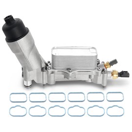 926-959 Upgraded Aluminum Engine Oil Filter Housing Kit with Oil Cooler Sensors and Gaskets Compatible with 2011-2016 Chrysler 200 300, Dodge Charger Challenger Journey, Wrangler, Ram ProMaster 3.6L
