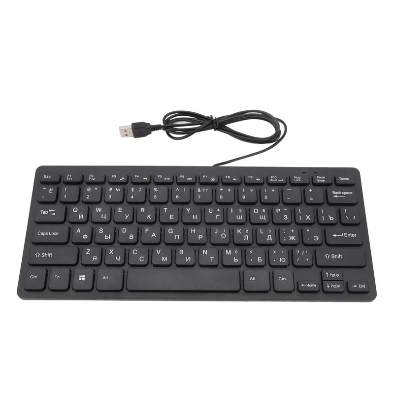 78 Key Ultra Slim Language Keyboard USB Wired Compact Keyboard