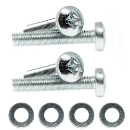 M4 x 12mm TV Wall Mount Bracket Screws for TVs All Brands Pan Head Bolts + Washers