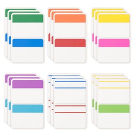 KICNIC 720 Pieces Sticky Tabs 2 Inch Index Tabs, Colored Page Markers Repositionable Tags Reading Tabs Self Adhesive Tape Flags for Books, Binders, Notebook and File Folders, [36 Sets 12 Colors]