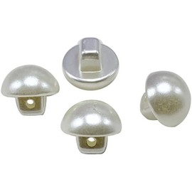 30 Pcs Plastic ABS Mushroom Half Dome Button Buttons 15mm Pearl White Suitable for Sewing Garments Sweaters Windbreakers and Other Decorative Buttons Pearl Buttons Sewing Buttons