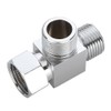 3 Way Toilet Diverter Valve, G1/2 Inch Brass T-Shape Adapter