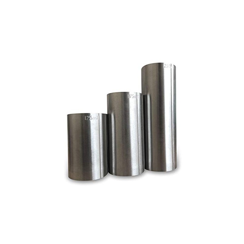 Home Bar Professional Stainless Steel Wine Measures Set of 3
