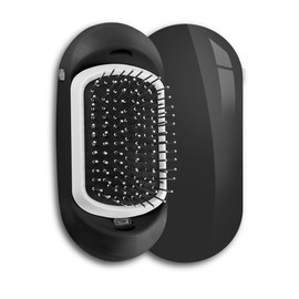 Portable Electric Lonic Hairbrush Anti Frizz Anti Static Vibration Massage Comb Smoothing Comb Negative Ion Hair Detangler Brush