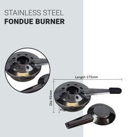 Black Rock Grill Stainless Steel Fondue Burner, Alcohol Burner, Paste Burner