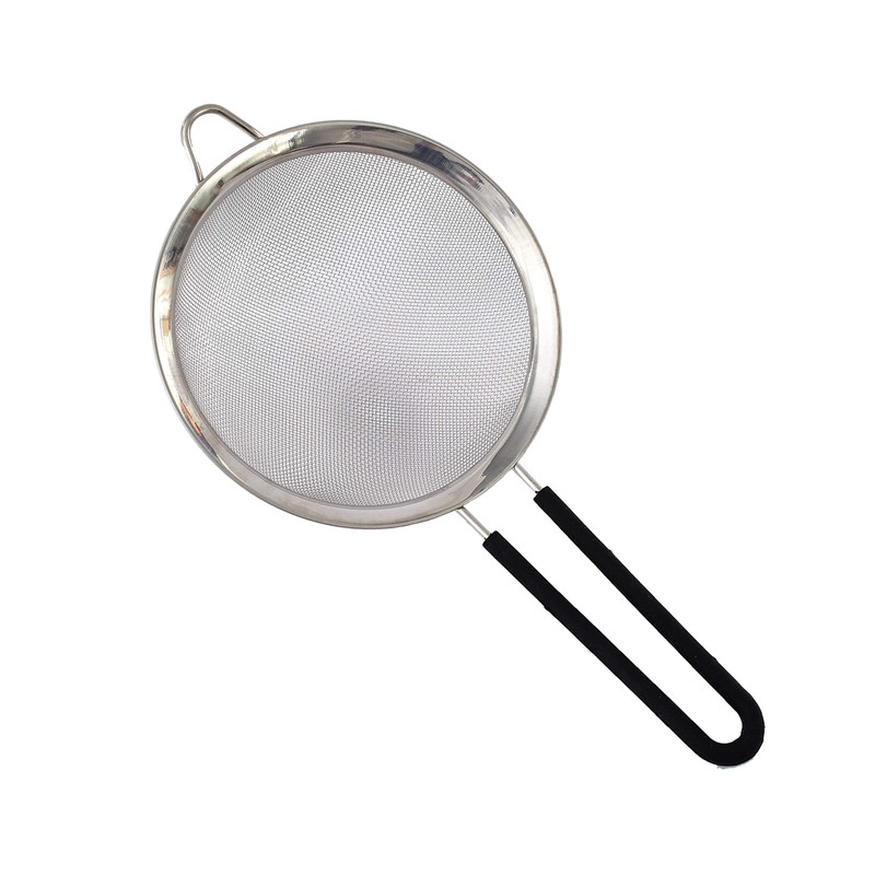 Graduated Stainless Steel Mesh Strainer Set - Black - Set