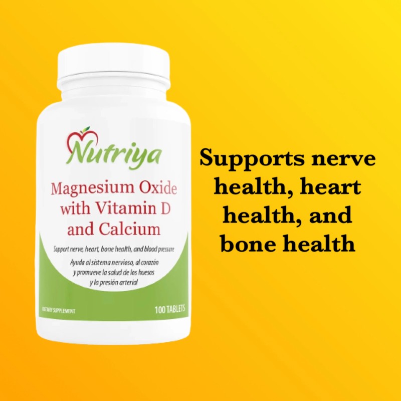 Nutriya Magnesium oxide with vitamin D3 and Oyster Calcium