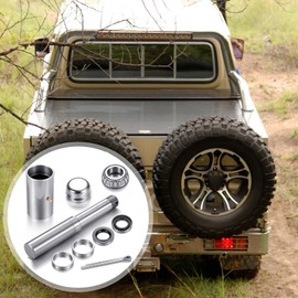1 Set Metal Tire Carrier Hinge Kit Include The Necessary Slewing Bearing, Tire Bearing Hub and Seal, and Brake Cover for Installation