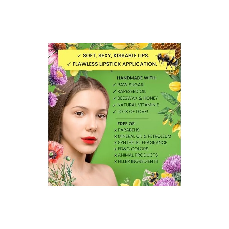 Lipalene HoneyLuxe Exfoliante para labios y cutículas 100% natural (2