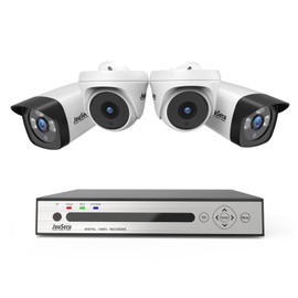 JouSecu 8CH 1080P Home Security Camera System Outdoor Indoor, 5MP Lite CCTV DVR 8 Channel and 4 x 1080P Dome Bullet Surveillance Cameras with Night Vision, Easy Remote Access, No Hard Drive