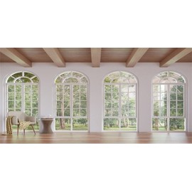 Yeele 20x10ft Business Office French Sash Window Backdrop Living Room Sofa Wooden Floor Photography Background Interior Room Modern Apartment Video Conferencing Photo Studio Props