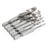 6PCS Hex Shank Combination Drill Tap 3 in 1 HSS