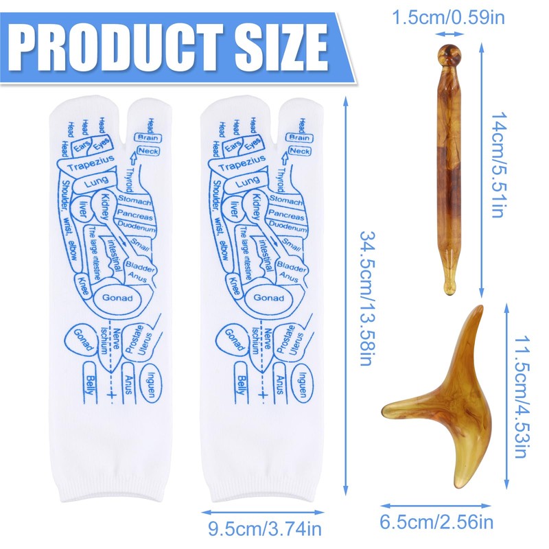 PEUTIER Foot Massage Socks with 2 Massage Tool, Pressure Point