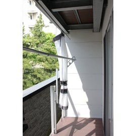 Trade One Veranda Curtain, Eco Guard, Easy Installation, White, Gray, Width 70.9 x Height 62.2 inches (180 x 158 cm) (Includes Hooks), Sun Protection, Rain Protection, Shade Drying, Blindfold,