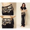 REINDEAR Women's Multi-Row Bellydance Hip Scarf With Gold Coins Skirts