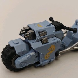 Space Marine Micro Action Building Block Figure Assault Bike Vehicles - Color: Space Wolves Bike