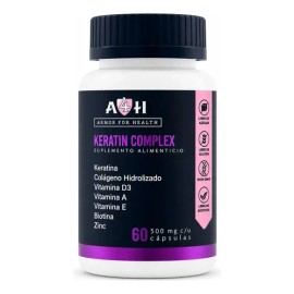 Suplemento Nutricional Keratina Colágeno Vitamina D3 60 Cápsulas A4H                                                                                  