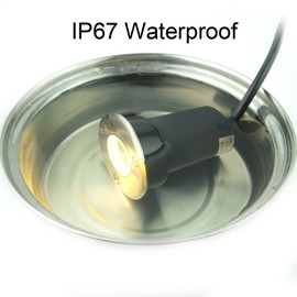 QUANS 3W Watt 12V 24V DC AC Low Voltage in Ground Well Outdoor LED Light, in-Ground Landscape Lighting Spotlight for Deck, Step, Pathway, Driveway, Garden, Yard, Patio (Warm White, 12 Pack)