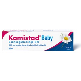 Kamistad Baby Teething Massage Gel - Relieves baby's teething discomfort when first teeth passes, soothes irritated gums, 1 x 20ml