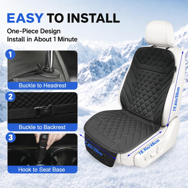 THMFHMW 2026 Upgraded Ventilated Seat Cushion, 12V-24V Cooling Car Seat