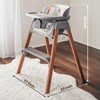 Fodoss Convertible Baby High Chair with Detachable Tray, Foldable High