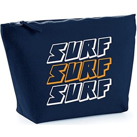Hippowarehouse Surf Surf Surf printed make up cosmetic wash bag 18x19x9cm
