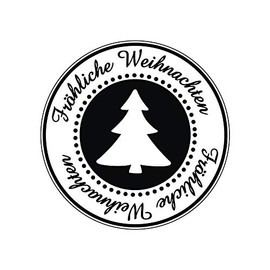 Rayher - Stamp "Frööhliche Weihnacht" (Merry Christmas) - 3cm Diameter [German Language]