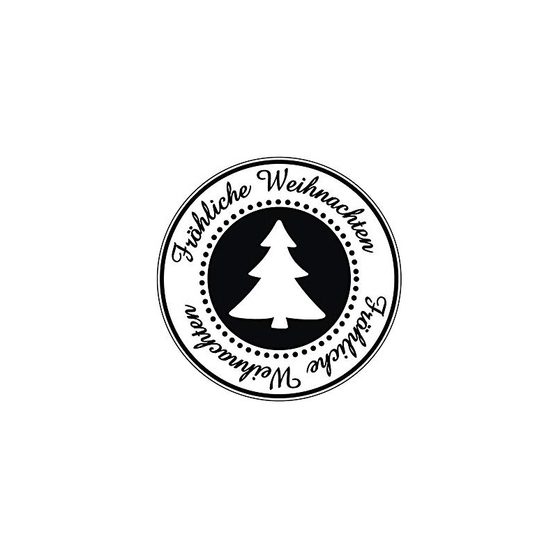 Rayher - Stamp "Frööhliche Weihnacht" (Merry Christmas) - 3cm Diameter